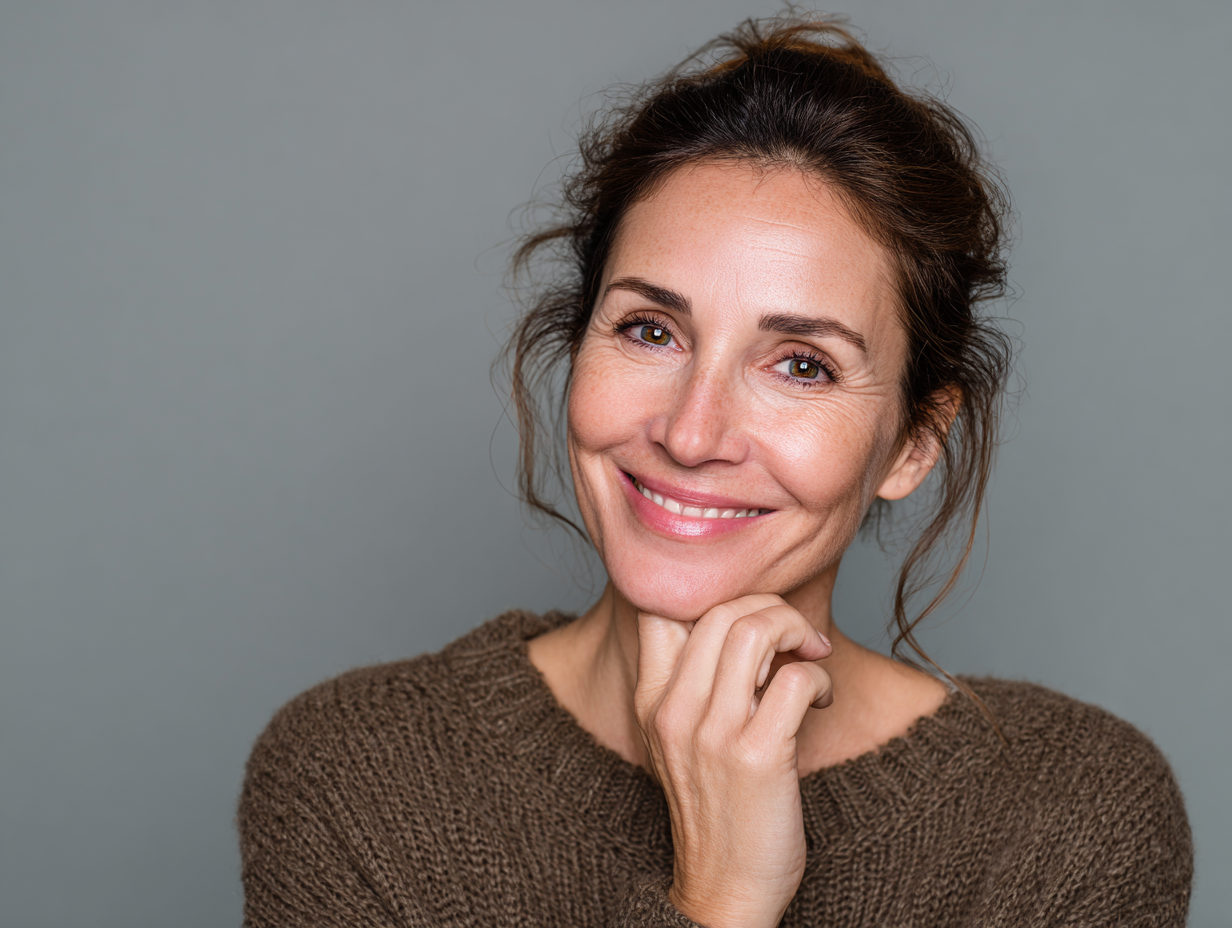u9598474863 studio portrait of a smiling woman in her late 30 7514190d b2a7 47b2 93c0 e46f6e811acd 0